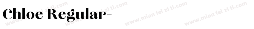 Chloe Regular字体转换